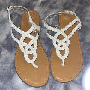 White sandals